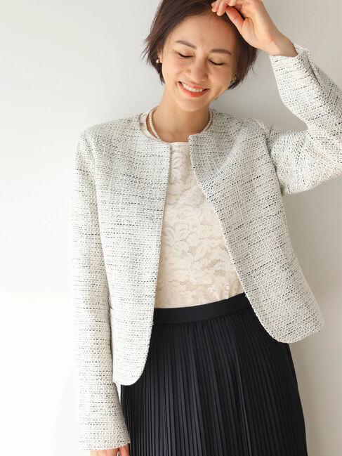 Green Parks「ef-de　ツィード調ノーカラージャケット」|その他|