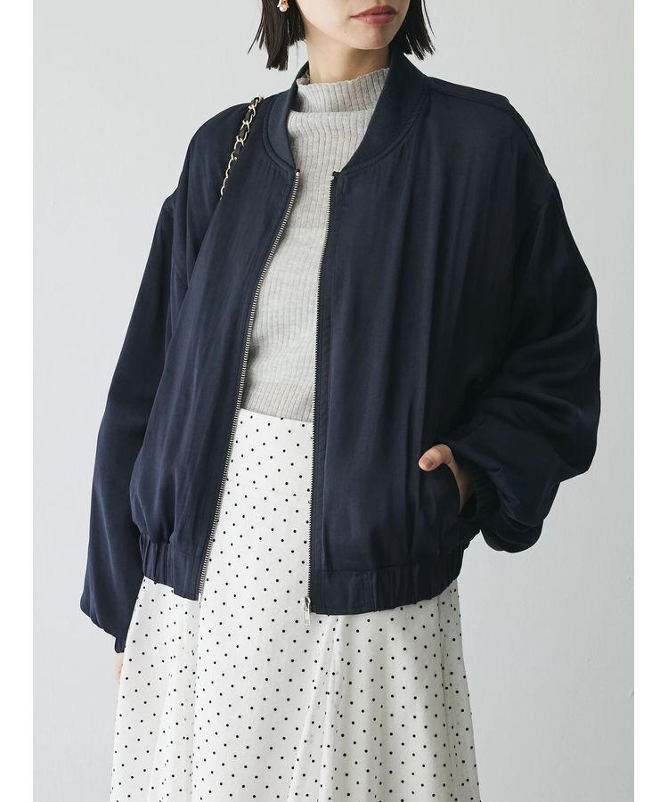 AnriettMusee「ラメ切替スリーブリブシアーニット」|ニット・セーター|