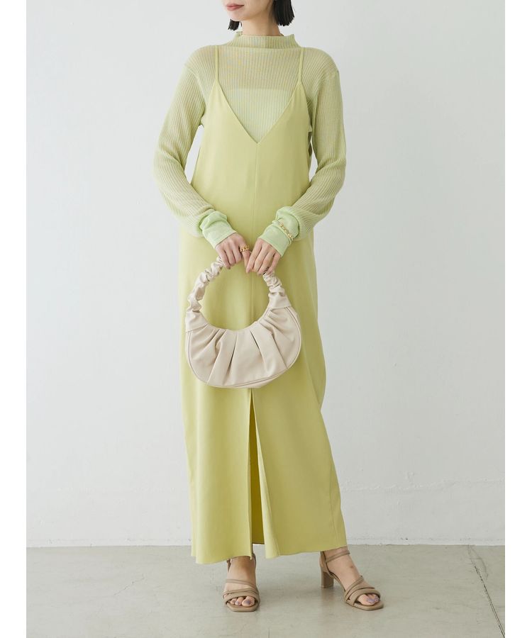 AnriettMusee「ラメ切替スリーブリブシアーニット」|ニット・セーター|