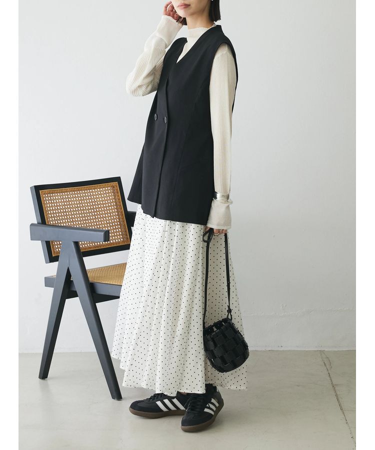 AnriettMusee「ラメ切替スリーブリブシアーニット」|ニット・セーター|