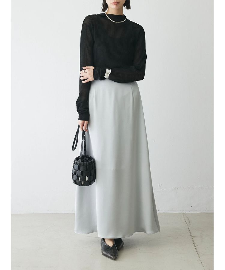 AnriettMusee「ラメ切替スリーブリブシアーニット」|ニット・セーター|