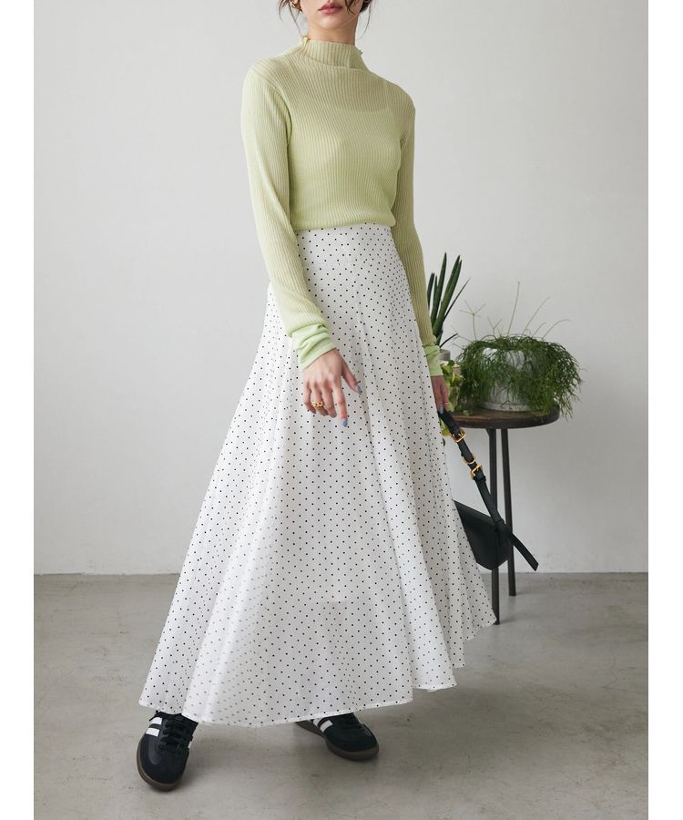 AnriettMusee「ラメ切替スリーブリブシアーニット」|ニット・セーター|