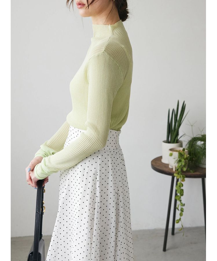 AnriettMusee「ラメ切替スリーブリブシアーニット」|ニット・セーター|