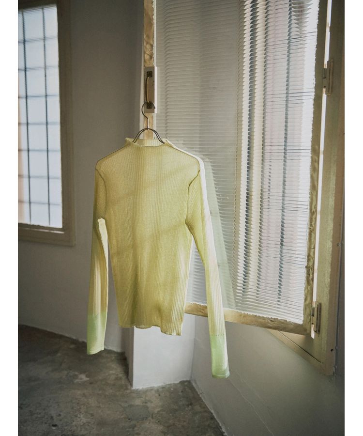 AnriettMusee「ラメ切替スリーブリブシアーニット」|ニット・セーター|