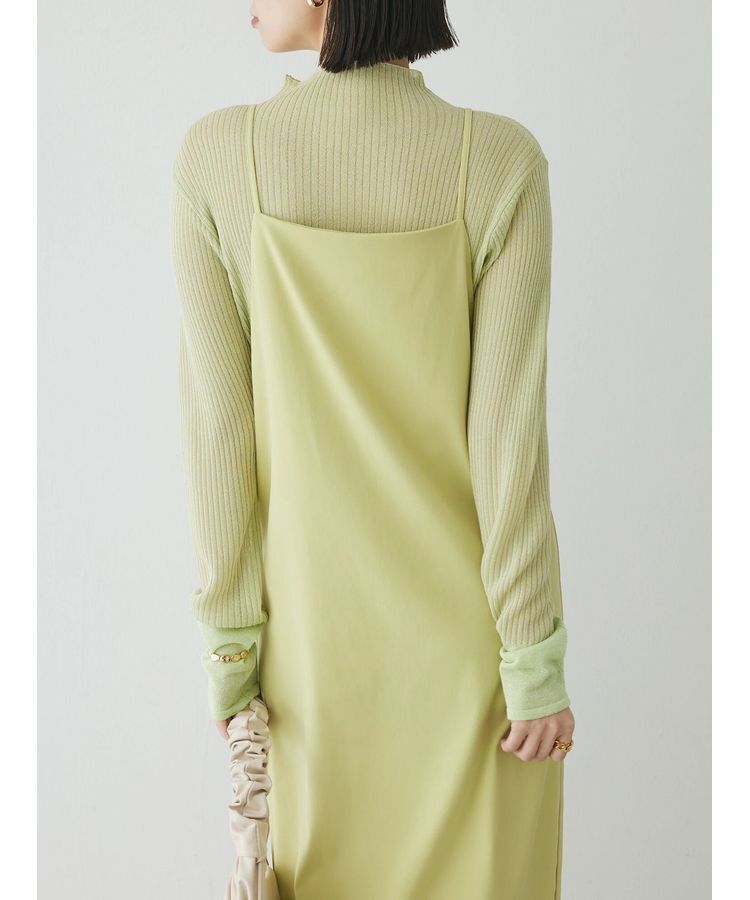 AnriettMusee「ラメ切替スリーブリブシアーニット」|ニット・セーター|