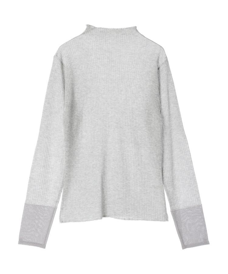 AnriettMusee「ラメ切替スリーブリブシアーニット」|ニット・セーター|