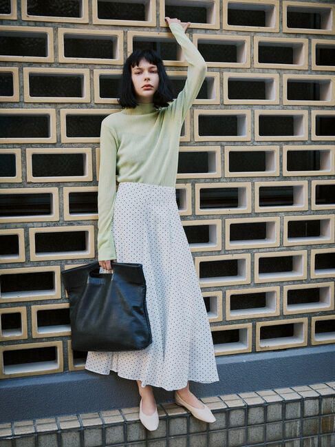 AnriettMusee「ラメ切替スリーブリブシアーニット」|ニット・セーター|