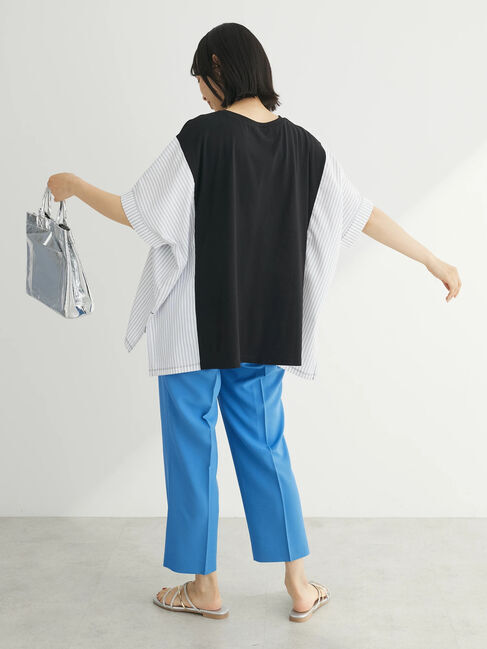 Green Parks「異素材脇切り替えドッキングプルオーバー」|Tシャツ・カットソー|