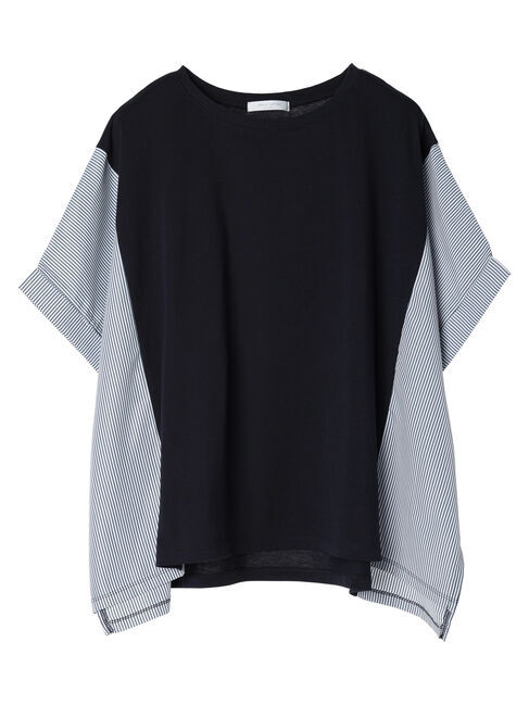 Green Parks「異素材脇切り替えドッキングプルオーバー」|Tシャツ・カットソー|