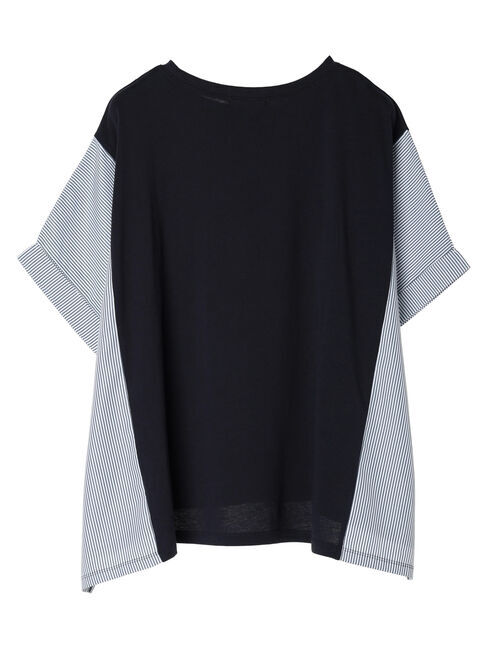 Green Parks「異素材脇切り替えドッキングプルオーバー」|Tシャツ・カットソー|