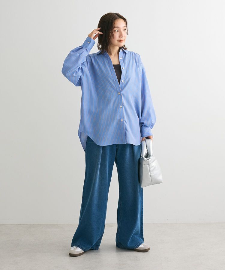 Green Parks「・SUGAR SPOON デニムタックワイドパンツ」|デニム|