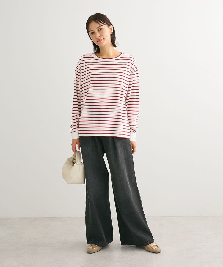 Green Parks「・SUGAR SPOON デニムタックワイドパンツ」|デニム|