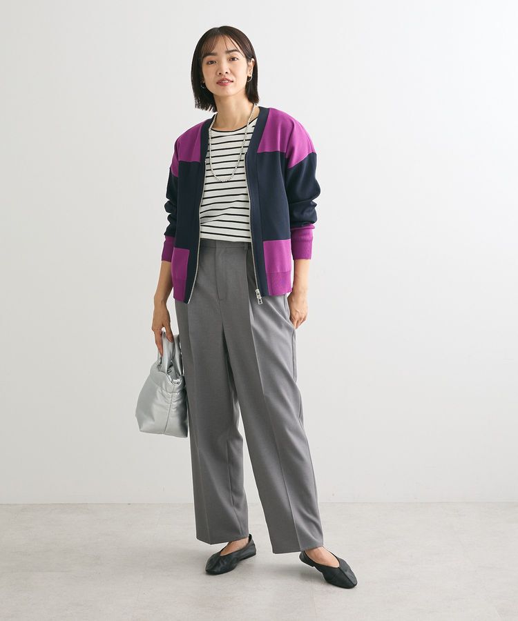 Green Parks「・furry rate かる～いニットZIPブルゾン」|カーディガン|