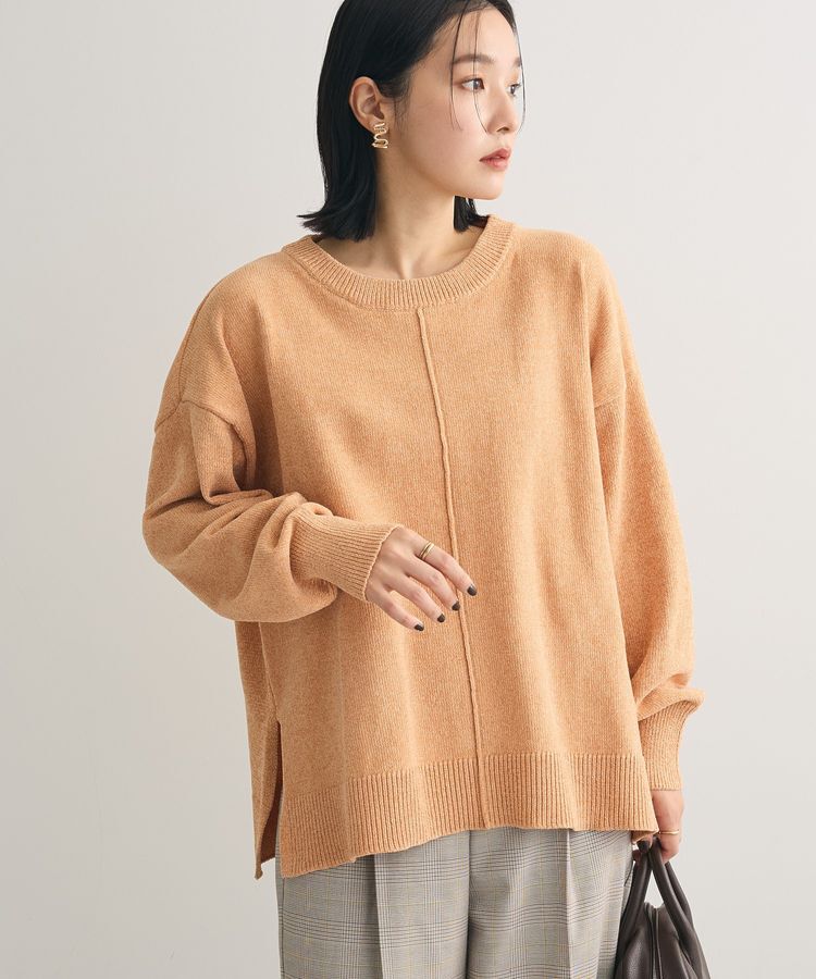 Green Parks「ベロアモールリラックスサイズニットプルオーバー」|ニット・セーター|Orange