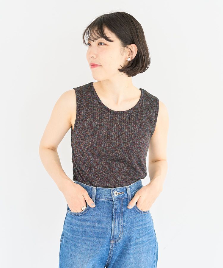 Green Parks「・Petit Fleur ラメリブタンクトップ」|インナー|Mix