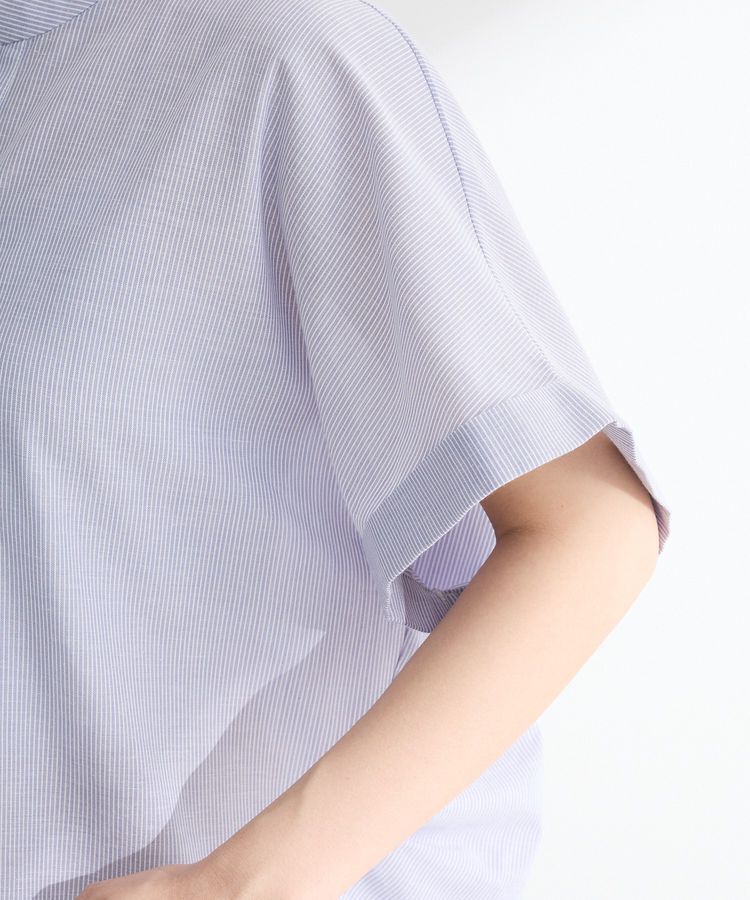 Green Parks「綿麻混フレンチスリーブスキッパーシャツ」|シャツ・ブラウス|