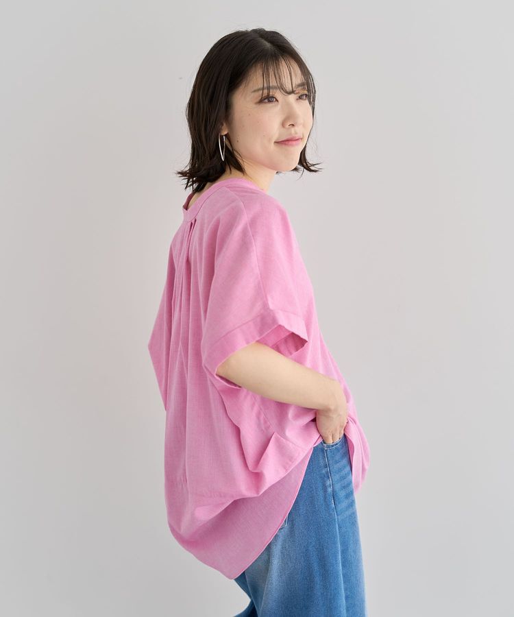 Green Parks「綿麻混フレンチスリーブスキッパーシャツ」|シャツ・ブラウス|