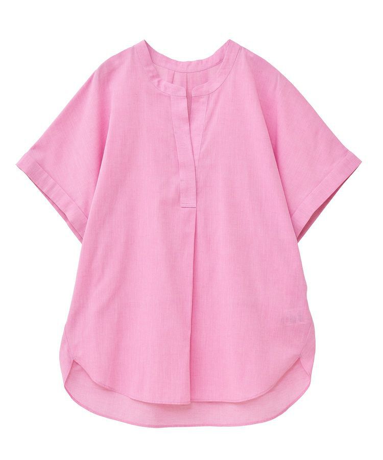 Green Parks「綿麻混フレンチスリーブスキッパーシャツ」|シャツ・ブラウス|