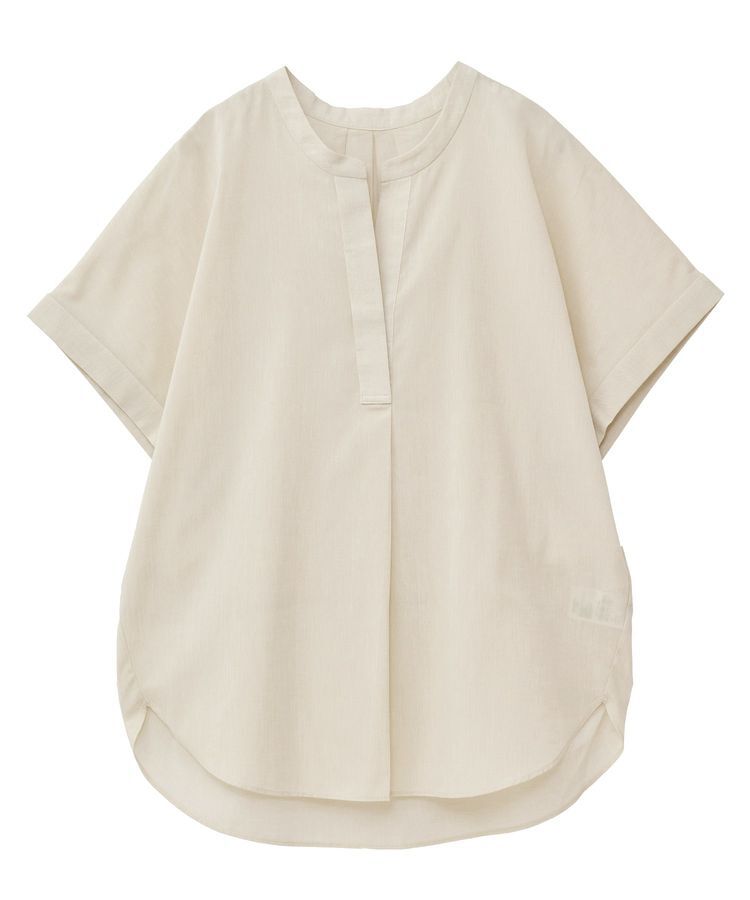 Green Parks「綿麻混フレンチスリーブスキッパーシャツ」|シャツ・ブラウス|