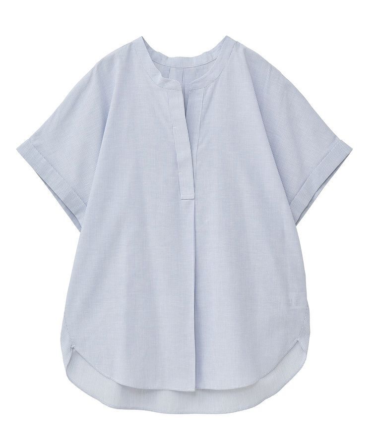 Green Parks「綿麻混フレンチスリーブスキッパーシャツ」|シャツ・ブラウス|