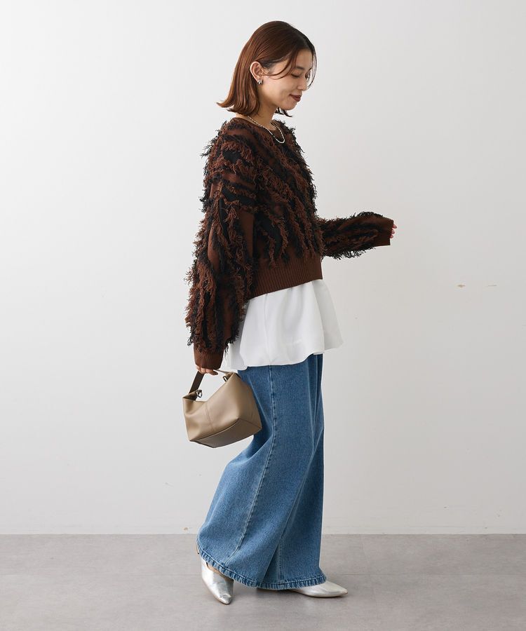 Green Parks「・ELENCARE DUE フリンジジャカードニット」|ニット・セーター|