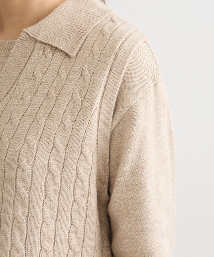 Green Parks「SET2点ケーブルベスト+ニットワンピース」|ワンピース|