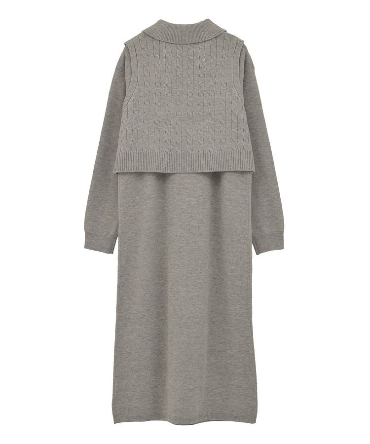 Green Parks「SET2点ケーブルベスト+ニットワンピース」|ワンピース|