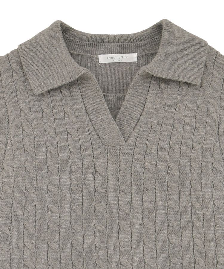 Green Parks「SET2点ケーブルベスト+ニットワンピース」|ワンピース|