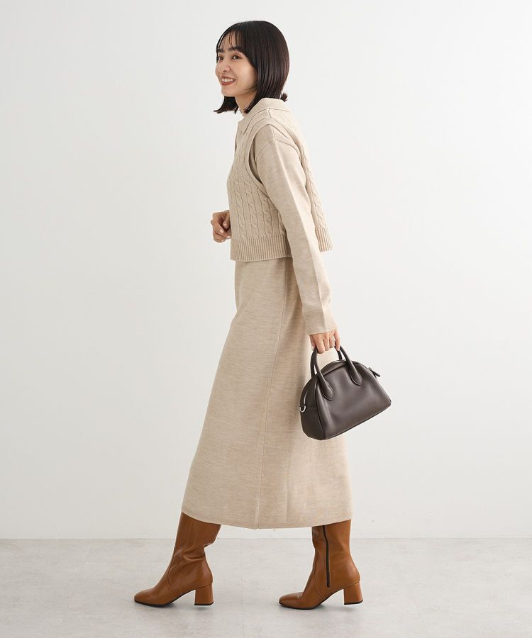 Green Parks「SET2点ケーブルベスト+ニットワンピース」|ワンピース|