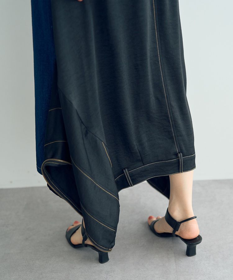 YECCA VECCA「【DOLL UP OOPS】2ｗay異素材スカート」|フレア|