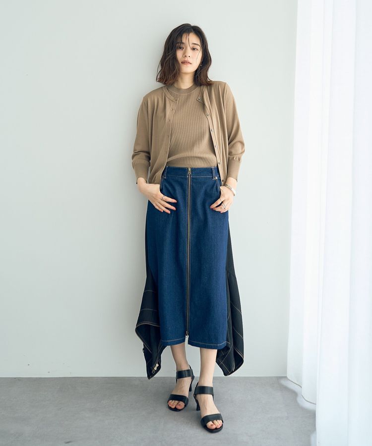 YECCA VECCA「【DOLL UP OOPS】2ｗay異素材スカート」|フレア|