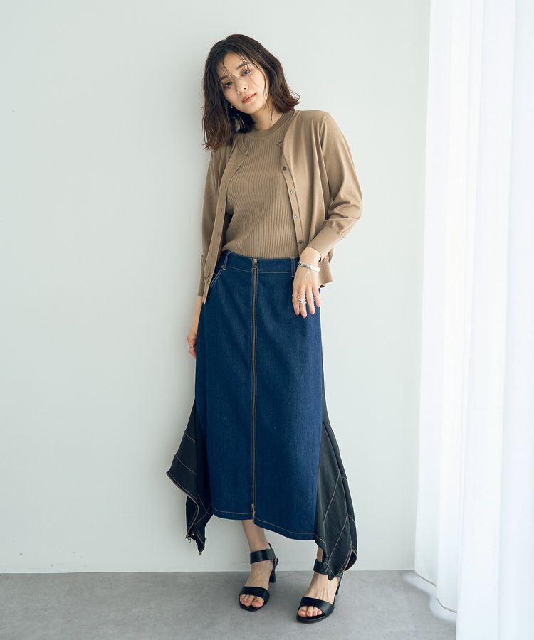 YECCA VECCA「【DOLL UP OOPS】2ｗay異素材スカート」|フレア|