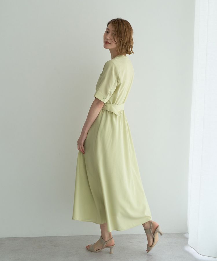 YECCA VECCA「リネンライクポケットデザインワンピース」|ワンピース|
