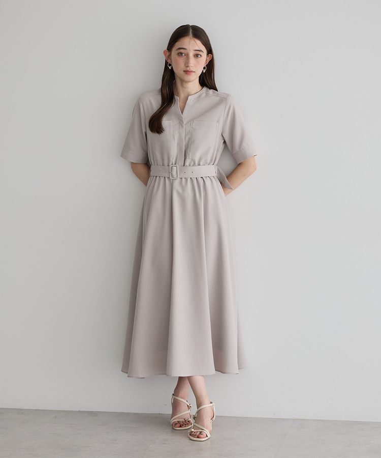 YECCA VECCA「リネンライクポケットデザインワンピース」|ワンピース|