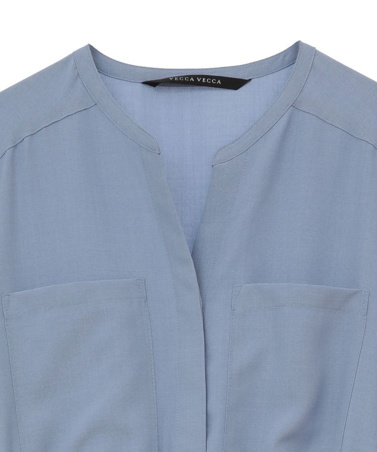 YECCA VECCA「リネンライクポケットデザインワンピース」|ワンピース|