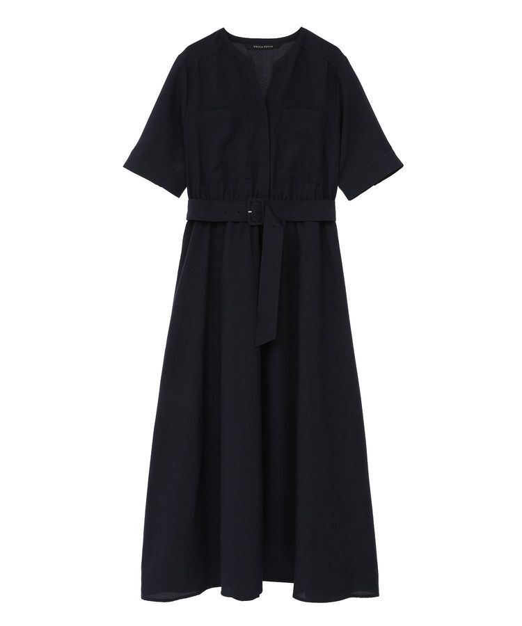 YECCA VECCA「リネンライクポケットデザインワンピース」|ワンピース|