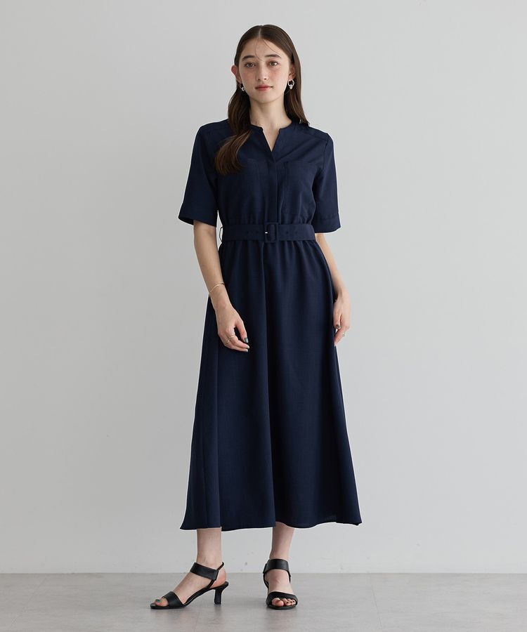 YECCA VECCA「リネンライクポケットデザインワンピース」|ワンピース|