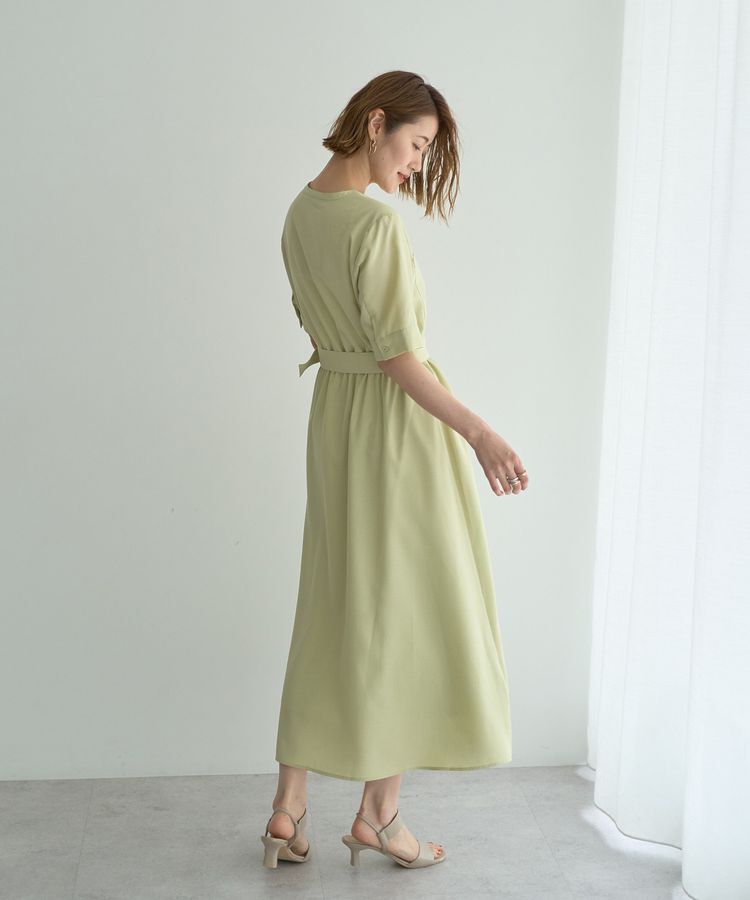 YECCA VECCA「リネンライクポケットデザインワンピース」|ワンピース|