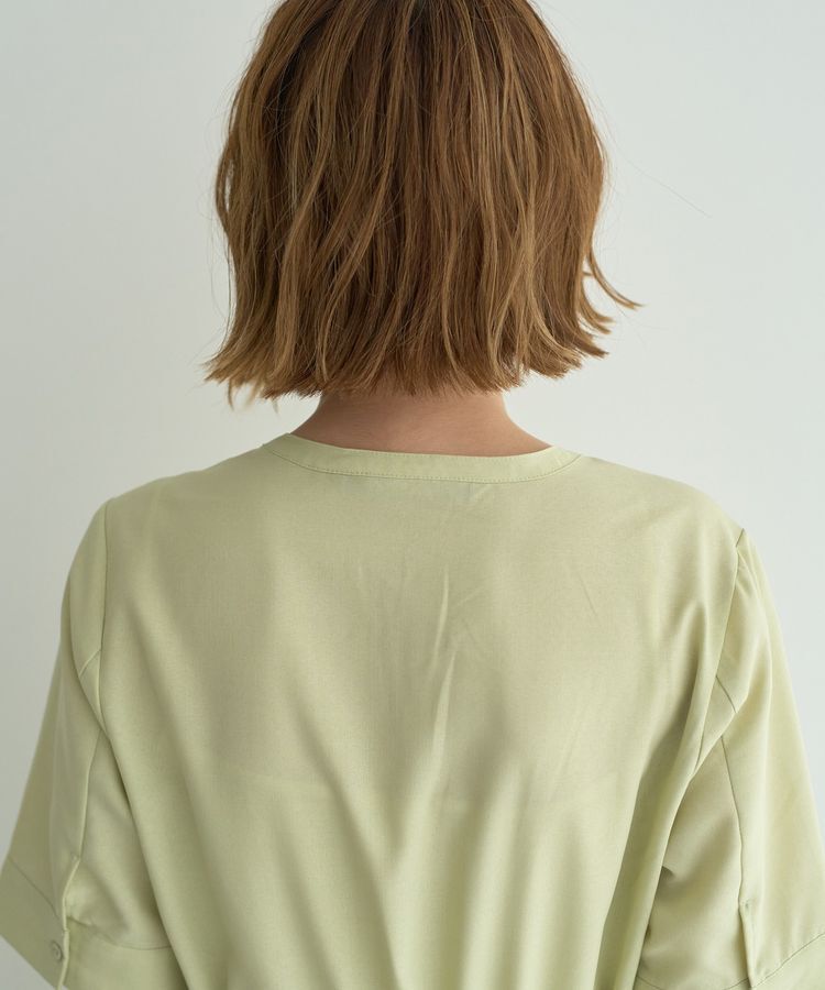 YECCA VECCA「リネンライクポケットデザインワンピース」|ワンピース|