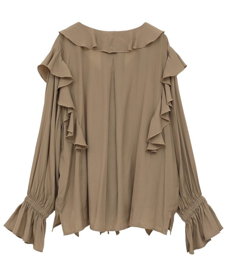 YECCA VECCA「ラッフルリボンロングブラウス」|シャツ・ブラウス|