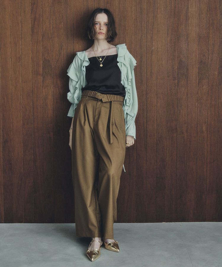 YECCA VECCA「ラッフルリボンロングブラウス」|シャツ・ブラウス|