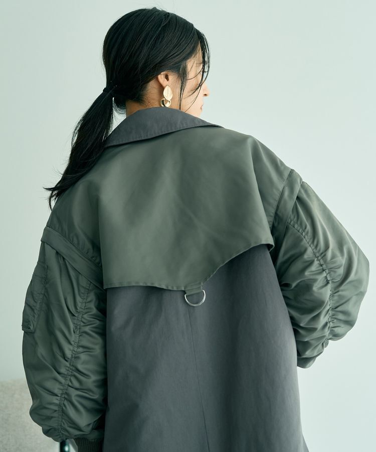 YECCA VECCA「2wayロング丈MA-1風コート」|その他|