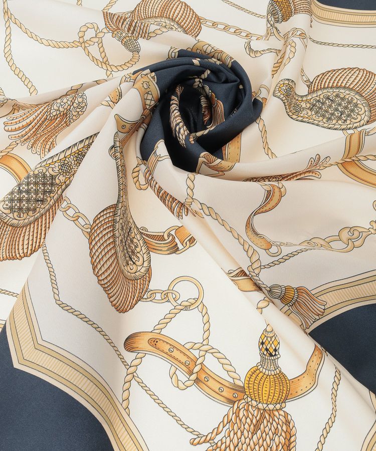 YECCA VECCA「タッセル柄スカーフ」|バンダナ・スカーフ|