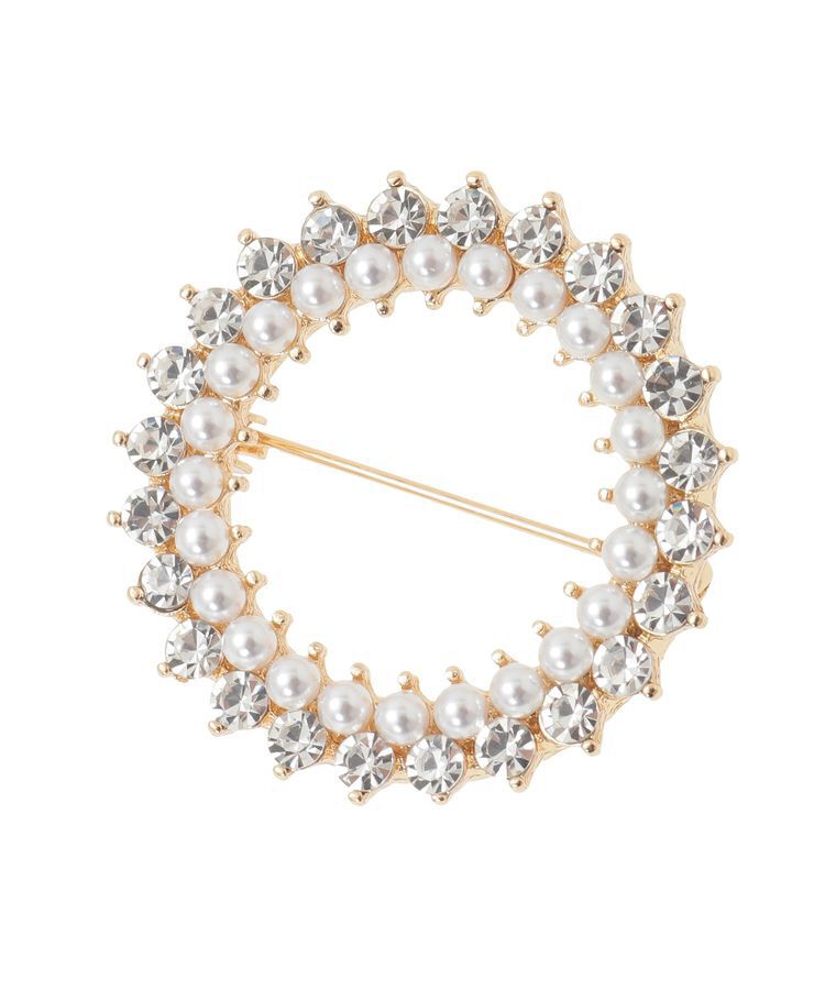 YECCA VECCA「パールビジューサークルブローチ」|その他|