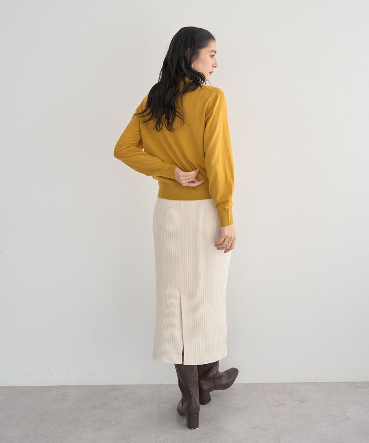 YECCA VECCA「コーデュロイナロースカート」|タイト|