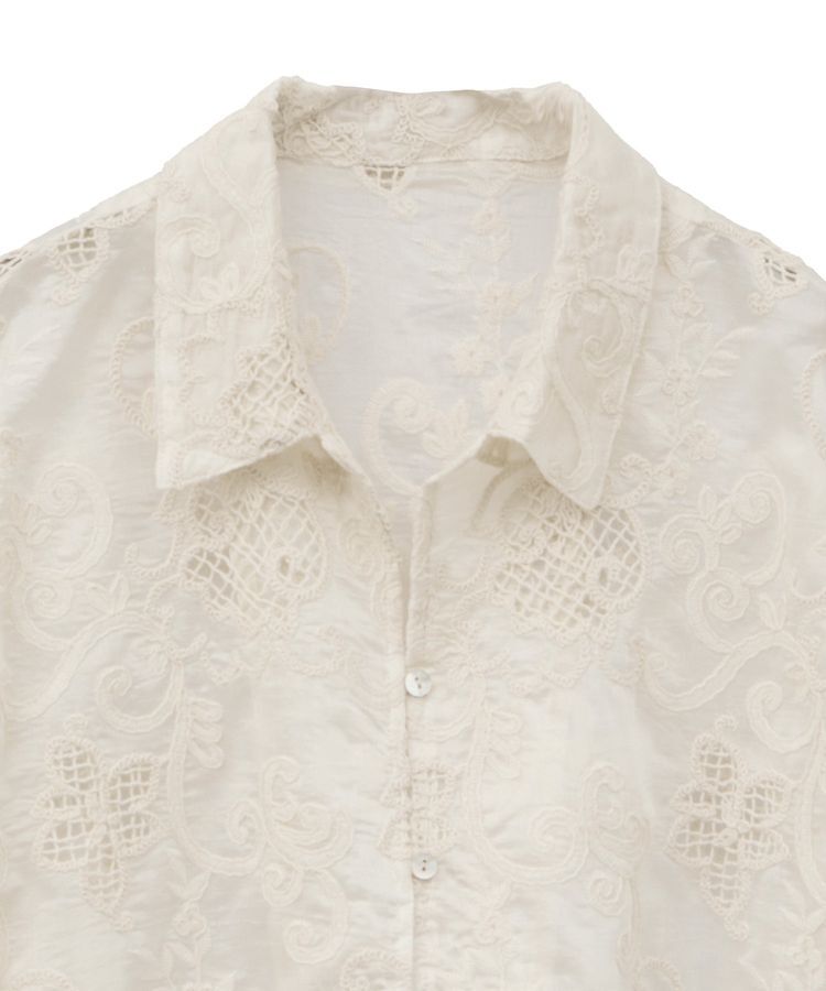 GARAGE OF GOOD CLOTHING「開襟レースハーフスリーブシャツ」|シャツ・ブラウス|