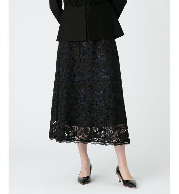 LOULOU WILLOUGHBY「【LOULOU WILLOUGHBY】ブロシェコスモフラワーレーススカート」|スカート|