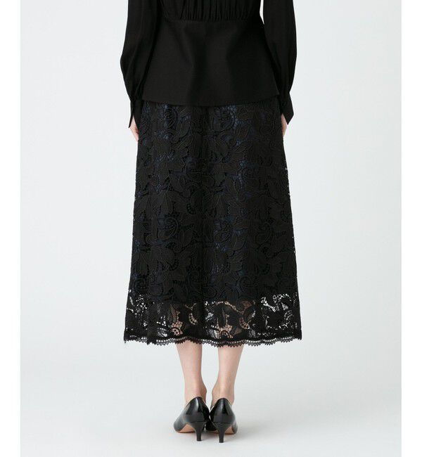 LOULOU WILLOUGHBY「【LOULOU WILLOUGHBY】ブロシェコスモフラワーレーススカート」|スカート|