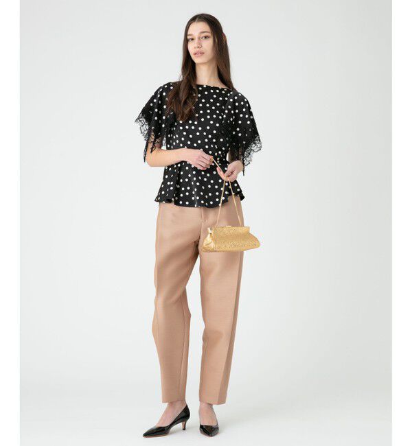 LOULOU WILLOUGHBY「【LOULOU WILLOUGHBY】シルクウールタックパンツ」|チノ|