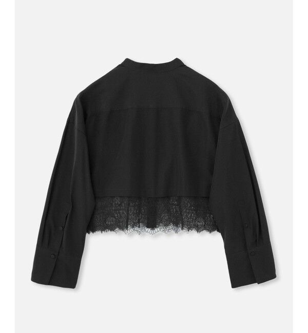 allureville「タイプライターレーシーヘムブラウス」|シャツ・ブラウス|